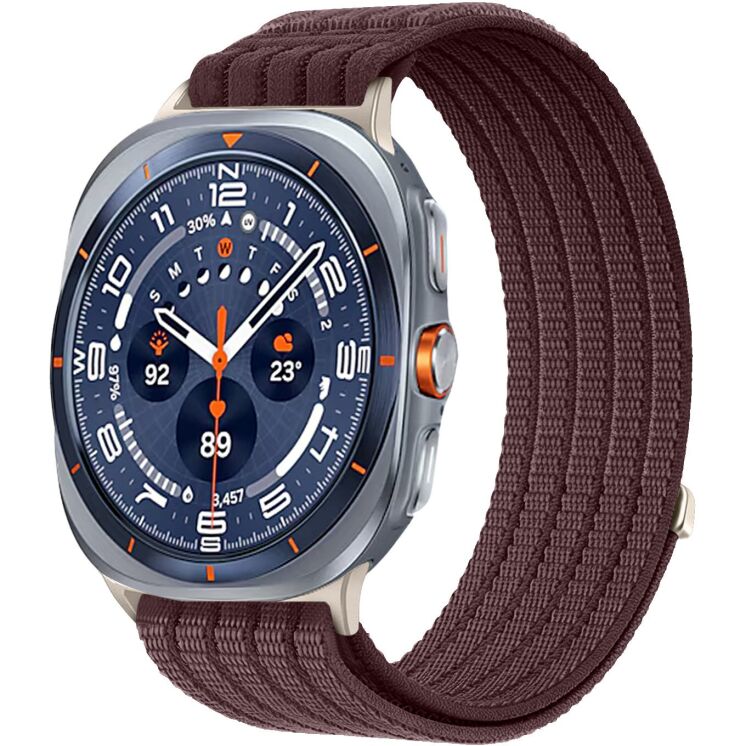 Ремешок Deexe Soft Weave для Samsung Galaxy Watch Ultra (47mm) / Ultra (2025) - Plum (387805WR) Ремешок Deexe Soft Weave для Samsung Galaxy Watch Ultra (47mm) / Ultra (2025) - Plum: фото 2 из 5