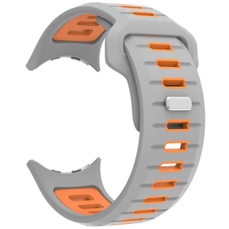Ремешок Deexe Sport Design для Google Pixel Watch 3 (45mm) - Grey / Orange: фото 1 из 6