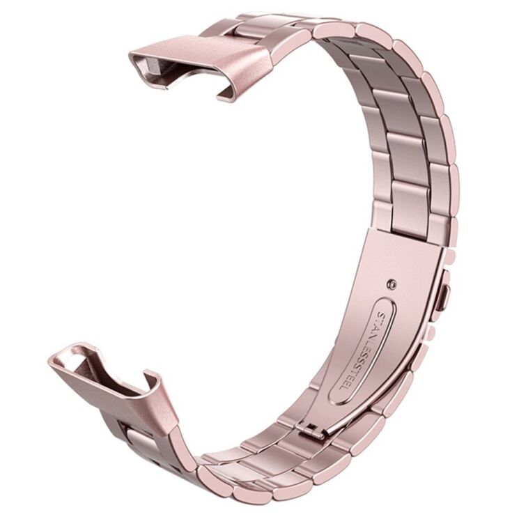 Ремешок Deexe Stainless Style для Xiaomi Mi Band 7 Pro - Pink: фото 3 из 3