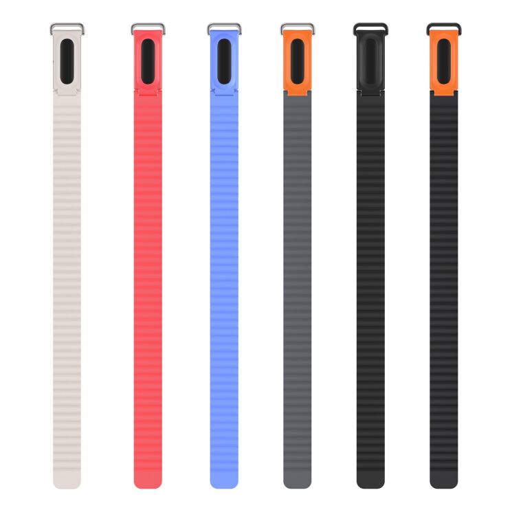 Ремешок для часов Deexe Mag Texture для Google Fitbit Air - Black / Orange: фото 6 из 8