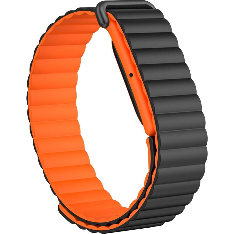 Ремешок для часов Deexe Mag Texture для Google Fitbit Air - Black / Orange: фото 3 из 8