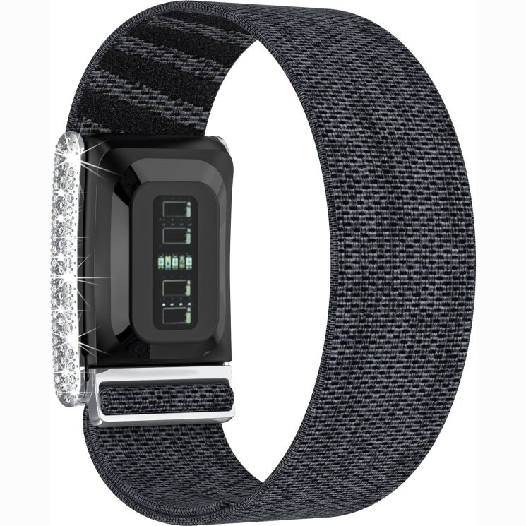 Ремешок для часов Deexe Shiny Strap для WHOOP 5.0 - Black / Gray (403108BH) Ремешок для часов Deexe Shiny Strap для WHOOP 5.0 - Black / Gray: фото 2 из 6