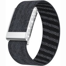 Ремешок для часов Deexe Shiny Strap для WHOOP 5.0 - Black / Gray: фото 1 из 6