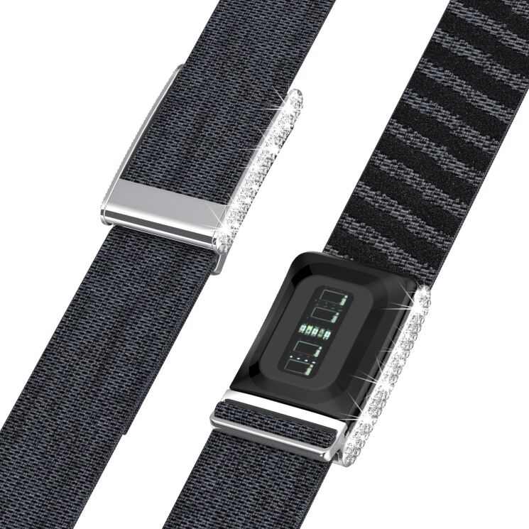 Ремешок для часов Deexe Shiny Strap для WHOOP 5.0 - Black / Gray (403108BH) Ремешок для часов Deexe Shiny Strap для WHOOP 5.0 - Black / Gray: фото 3 из 6