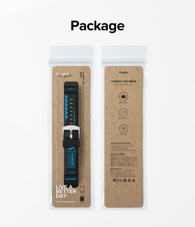 Ремінець Ringke Rubber One Bold Design для годинників з шириною кріплення 20мм (8809919309738) - Sticker (895457O) Ремінець Ringke Rubber One Bold Design для годинників з шириною кріплення 20мм (8809919309738) - Sticker: фото 16 з 16