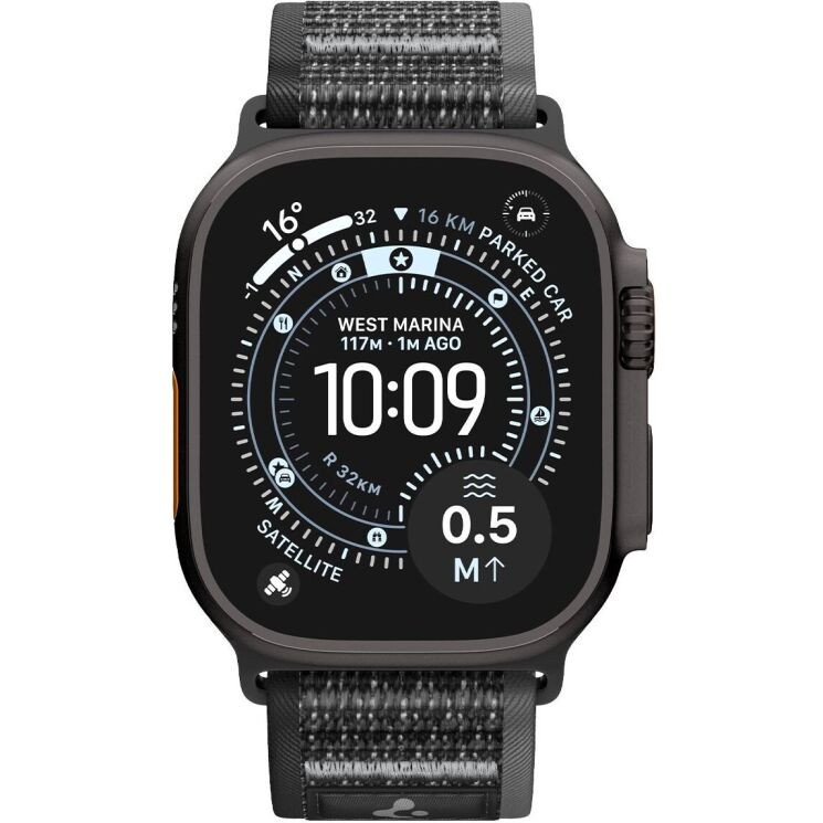 Ремінець Spigen Athlex Air 2 для Apple Watch 46 / 45 / 44 / SE 44 / 42 (Series 1-3) / Ultra / Ultra 2 / Ultra 3 (AMP11113) - Black / Grey: фото 8 з 18