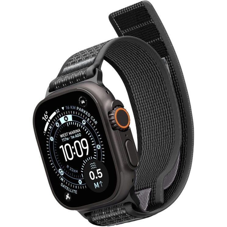 Ремінець Spigen Athlex Air 2 для Apple Watch 46 / 45 / 44 / SE 44 / 42 (Series 1-3) / Ultra / Ultra 2 / Ultra 3 (AMP11113) - Black / Grey: фото 3 з 18