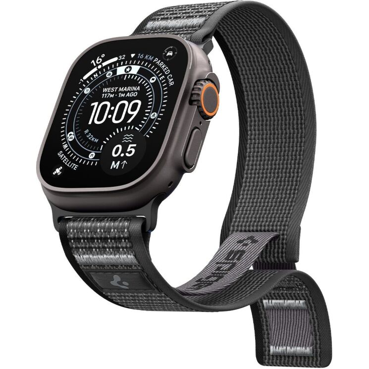 Ремінець Spigen Athlex Air 2 для Apple Watch 46 / 45 / 44 / SE 44 / 42 (Series 1-3) / Ultra / Ultra 2 / Ultra 3 (AMP11113) - Black / Grey: фото 4 з 18
