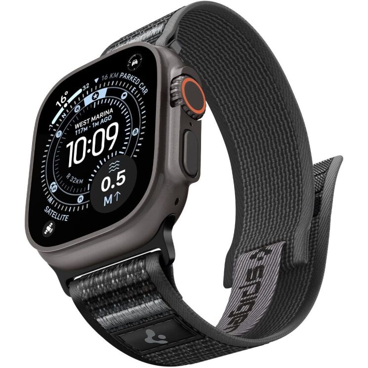 Ремінець Spigen Athlex Air 2 для Apple Watch 46 / 45 / 44 / SE 44 / 42 (Series 1-3) / Ultra / Ultra 2 / Ultra 3 (AMP11113) - Black / Grey: фото 2 з 18