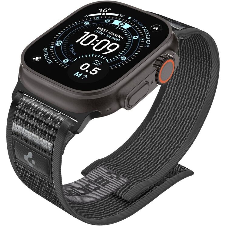Ремінець Spigen Athlex Air 2 для Apple Watch 46 / 45 / 44 / SE 44 / 42 (Series 1-3) / Ultra / Ultra 2 / Ultra 3 (AMP11113) - Black / Grey: фото 5 з 18