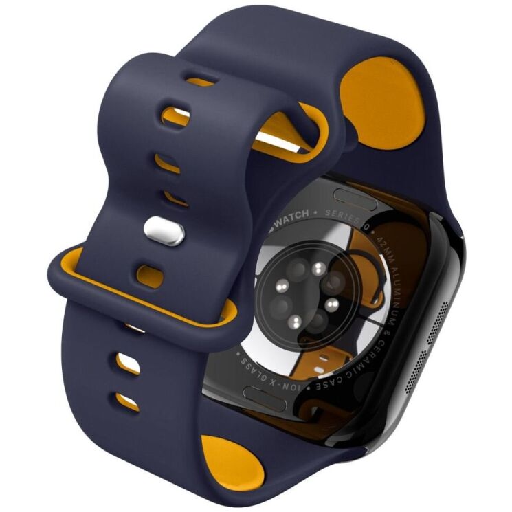 Ремешок Spigen (SGP) Nano Pop для Apple Watch 42 (Series 10) / 41 / 40 / SE 40 (AMP09325) - Blueberry Navy: фото 6 из 12