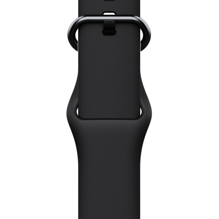 Ремінець UniCase Silicone Strap для Apple Watch 46 / 45 / 44 / SE 44 / 42 (Series 1-3) / Ultra / Ultra 2 / Ultra 3 - Black: фото 4 з 7