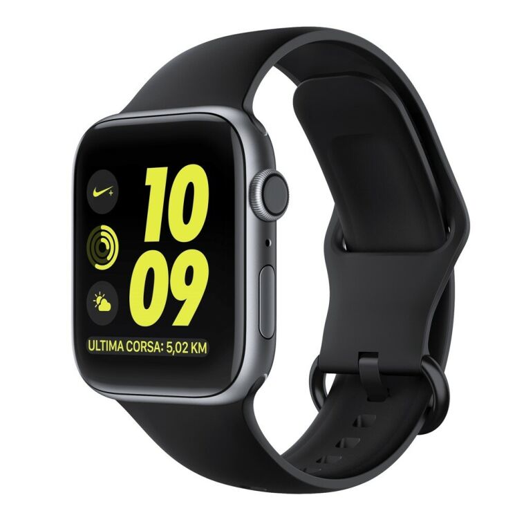 Ремінець UniCase Silicone Strap для Apple Watch 46 / 45 / 44 / SE 44 / 42 (Series 1-3) / Ultra / Ultra 2 / Ultra 3 - Black: фото 1 з 7