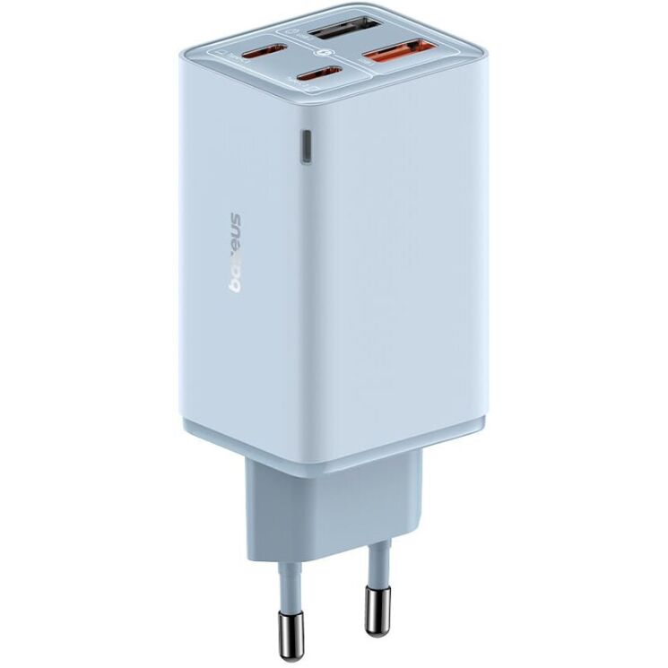 Сетевое зарядное устройство Baseus GaN6 Pro Fast Charger 2C+2U 65W + кабель Type-C to Type-C (100W) P10162701 - Galaxy Blue: фото 1 из 20