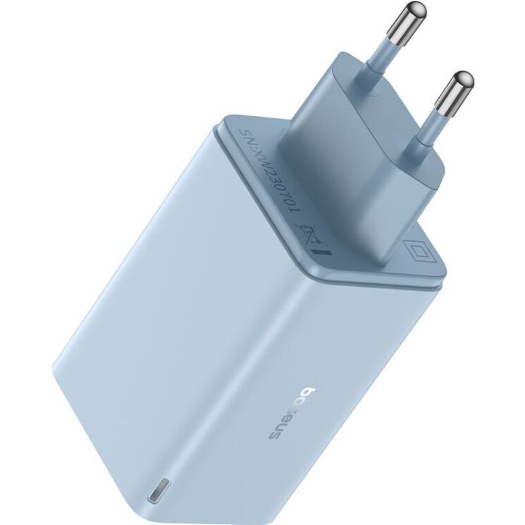 Сетевое зарядное устройство Baseus GaN6 Pro Fast Charger 2C+2U 65W + кабель Type-C to Type-C (100W) P10162701 - Galaxy Blue: фото 3 из 20