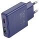 Сетевое зарядное устройство Hoco N45 Biscuit PD30W+QC3.0 + кабель Type-C to Lightning - Titanium Blue (346153L). Фото 5 из 8