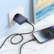 Сетевое зарядное устройство Hoco N45 Biscuit PD30W+QC3.0 + кабель Type-C to Lightning - Titanium Blue (346153L). Фото 7 из 8