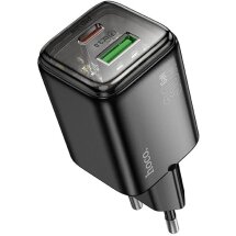 Сетевое зарядное устройство Hoco N53 Monsoon PD30W + QC3.0 - Black: фото 1 из 5