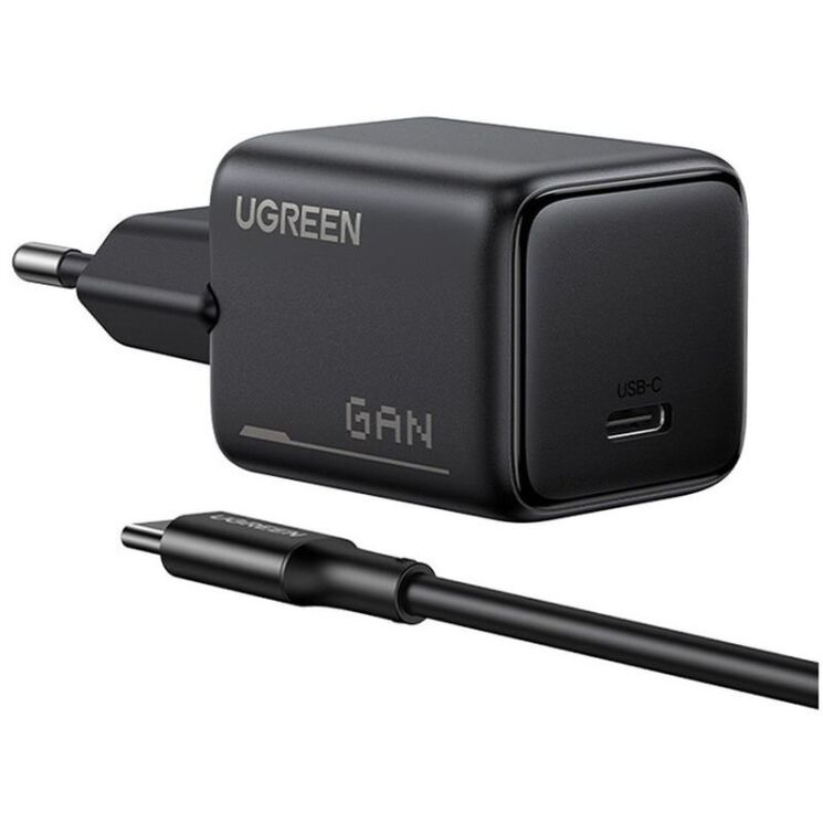 Сетевое зарядное устройство UGREEN X517 (25W) Type-C + кабель Type-C to Type-C (1m) 75103 - Black: фото 2 из 13