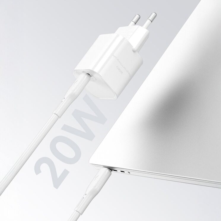 Сетевое зарядное устройство WIWU Wi-G014 GaN 20W (Type-C) - White: фото 7 из 8