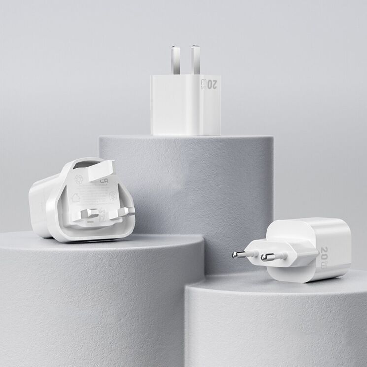 Сетевое зарядное устройство WIWU Wi-G014 GaN 20W (Type-C) - White: фото 6 из 8