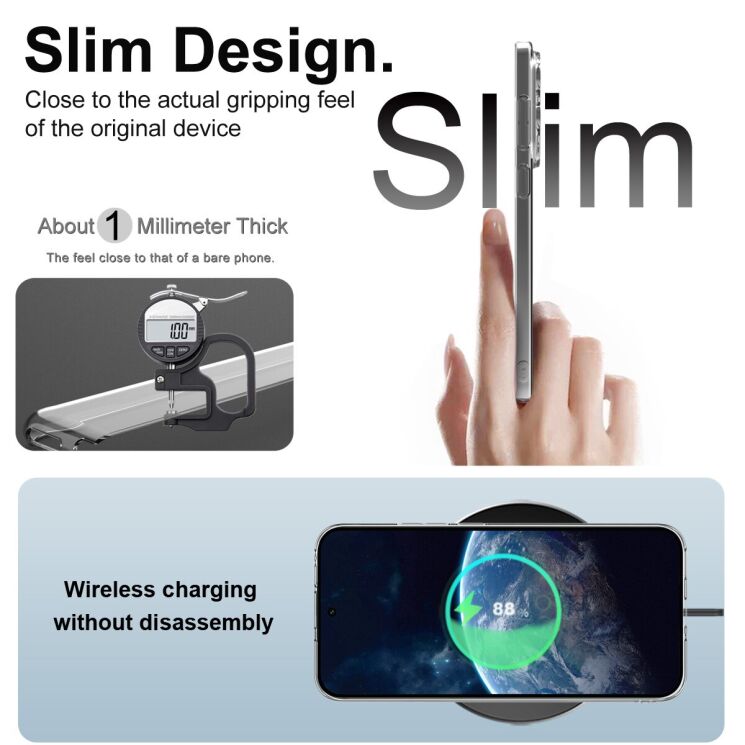 Силіконовий (TPU) чохол IMAK UX-5 Series для OPPO Reno 14 5G - Transparent: фото 4 з 7