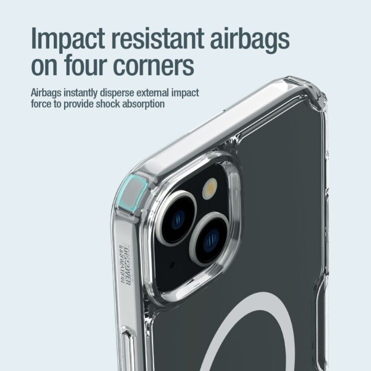Силіконовий чохол NILLKIN Nature TPU Pro Magnetic для Apple iPhone 15 Plus - Transparent: фото 12 з 20