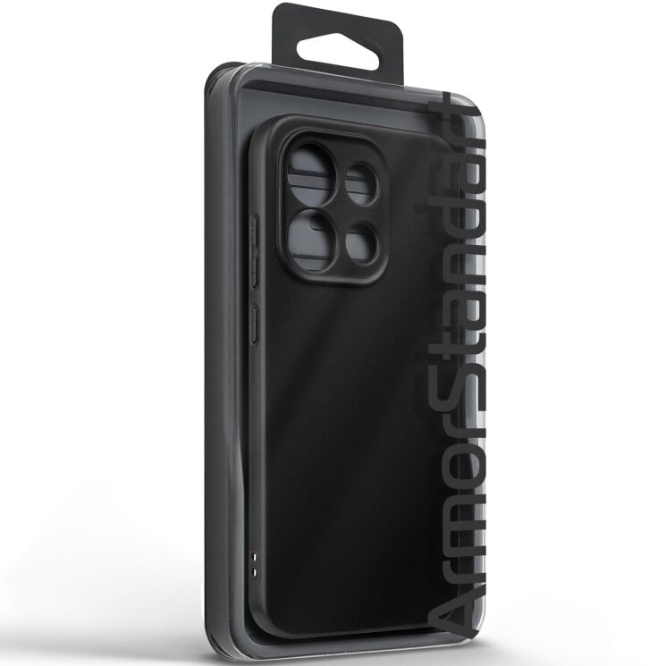 Силиконовый (TPU) чехол ArmorStandart Matte Slim Fit для OPPO Reno 16 Pro - Black: фото 3 из 5