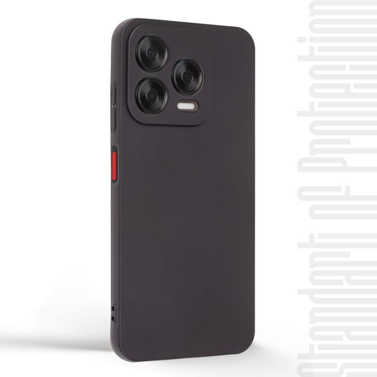 Силиконовый (TPU) чехол ArmorStandart Matte Slim Fit для ZTE Nubia V70 Design - Black: фото 3 из 5