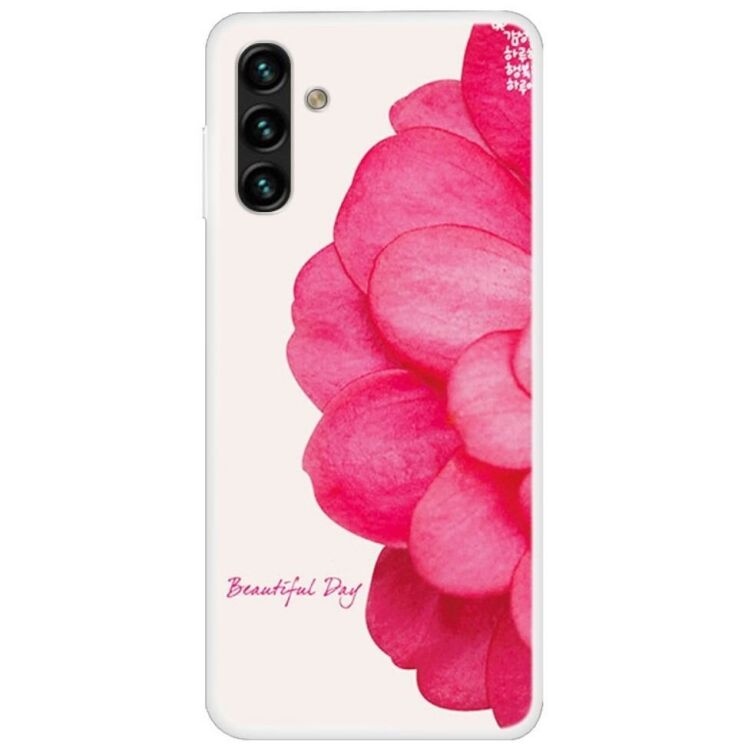 Силиконовый (TPU) чехол Deexe Life Style для Samsung Galaxy A04s (A047) / A13 5G (A136) - Pink Flower: фото 1 из 4