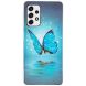 Силиконовый (TPU) чехол Deexe LumiCase для Samsung Galaxy A53 - Blue Butterfly (292631D). Фото 2 из 5
