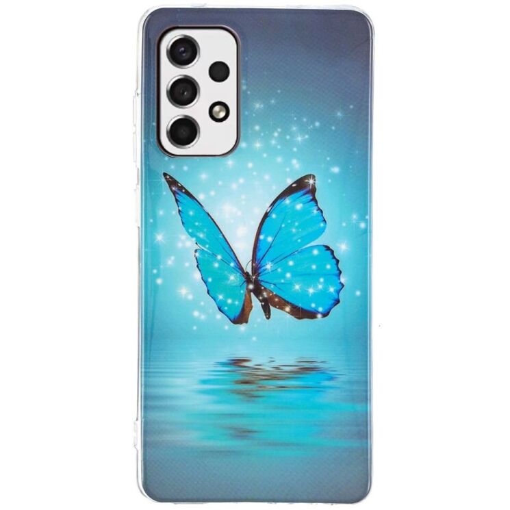 Силиконовый (TPU) чехол Deexe LumiCase для Samsung Galaxy A53 - Blue Butterfly: фото 2 из 5
