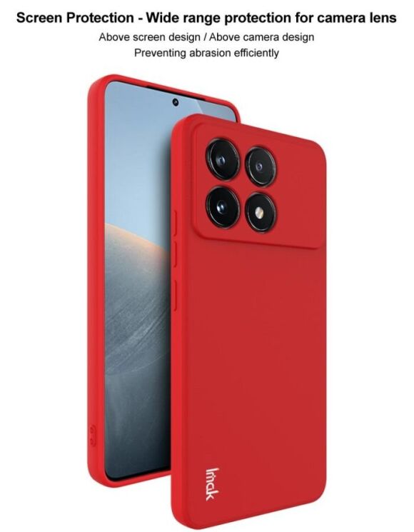 Силиконовый (TPU) чехол IMAK UC-4 Series для Xiaomi Poco F6 Pro - Black: фото 9 из 13