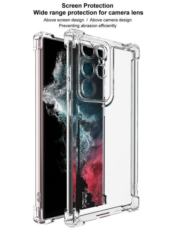 Силиконовый (TPU) чехол IMAK UX-4 Series для Samsung Galaxy S22 Ultra (S908) - Transparent: фото 9 из 12