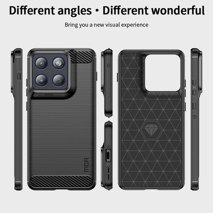 Силиконовый (TPU) чехол MOFI Carbon Fiber для Motorola Edge 70 - Black: фото 8 из 9