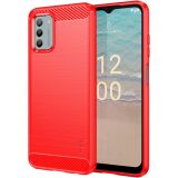 Силіконовий (TPU) чохол MOFI Carbon Fiber для Nokia G42 - Red: фото 1 з 11
