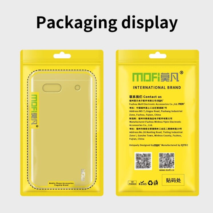 Силиконовый (TPU) чехол MOFI Thin Guard для Google Pixel 8A - Transparent: фото 10 из 10