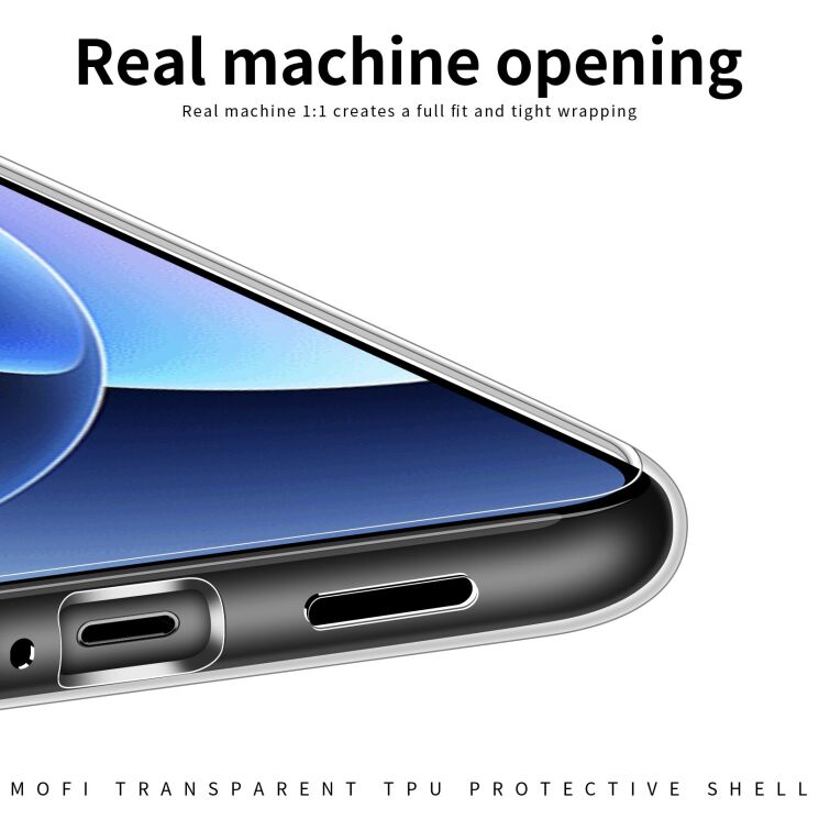 Силиконовый (TPU) чехол MOFI Thin Guard для Xiaomi 17 Pro - Transparent: фото 7 из 9