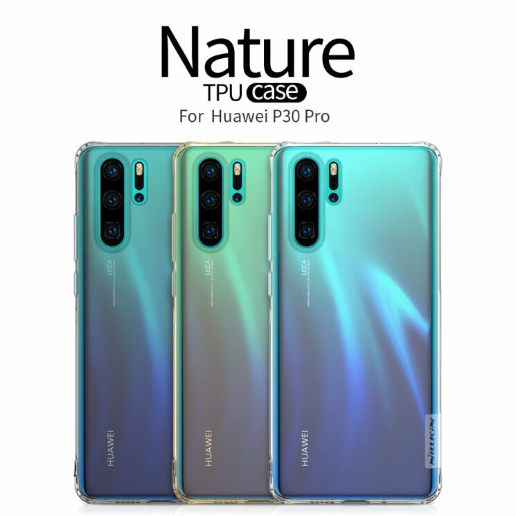 Силиконовый (TPU) чехол NILLKIN Nature для Huawei P30 Pro - Grey: фото 6 из 14