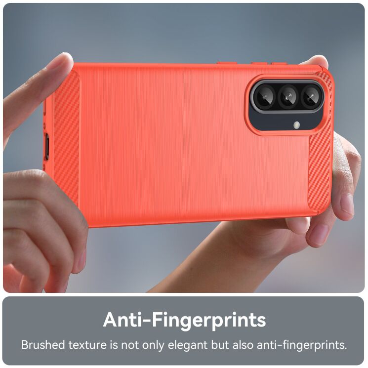 Силиконовый (TPU) чехол UniCase Carbon для Samsung Galaxy A37 (A376) - Black: фото 6 из 8