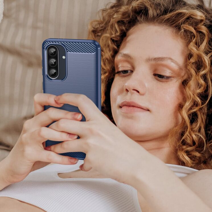 Силиконовый (TPU) чехол UniCase Carbon для Samsung Galaxy A37 (A376) - Black: фото 8 из 8