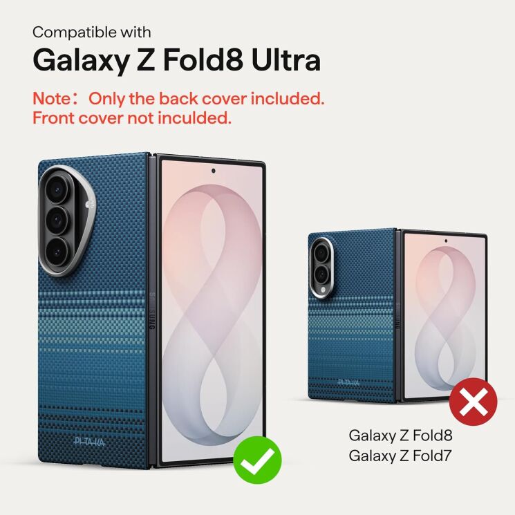 Ультратонкий чехол Pitaka Edge Case (FF) для Samsung Galaxy Fold 8 Ultra (FMFOLD8) - Moonrise: фото 10 из 16
