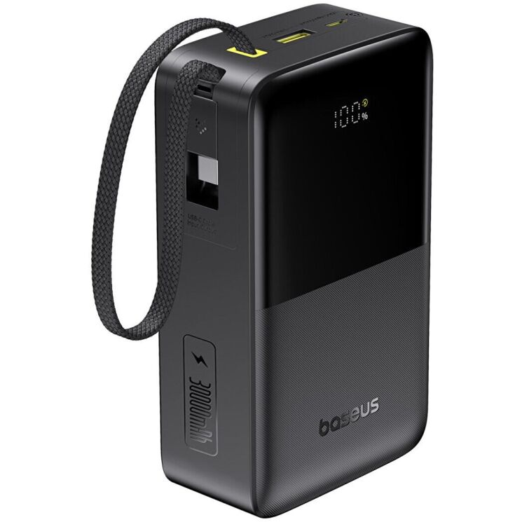 Внешний аккумулятор Baseus EnerFill FC51 Bipow 2 Pro 22.5W (30000mAh) + кабель Type-C (E0028100) - Black (995737B) Внешний аккумулятор Baseus EnerFill FC51 Bipow 2 Pro 22.5W (30000mAh) + кабель Type-C (E0028100) - Black: фото 1 из 7