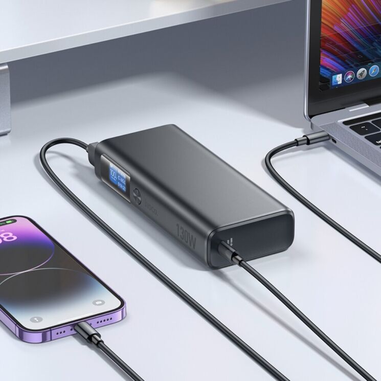 Внешний аккумулятор Hoco Q17B Electric 130W (20000mAh) - Space Gray: фото 9 из 9