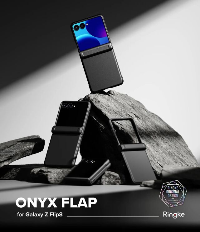 Защитный чехол Ringke Onyx Flap для Samsung Galaxy Flip 8 (8800380460584) - Black: фото 5 из 20