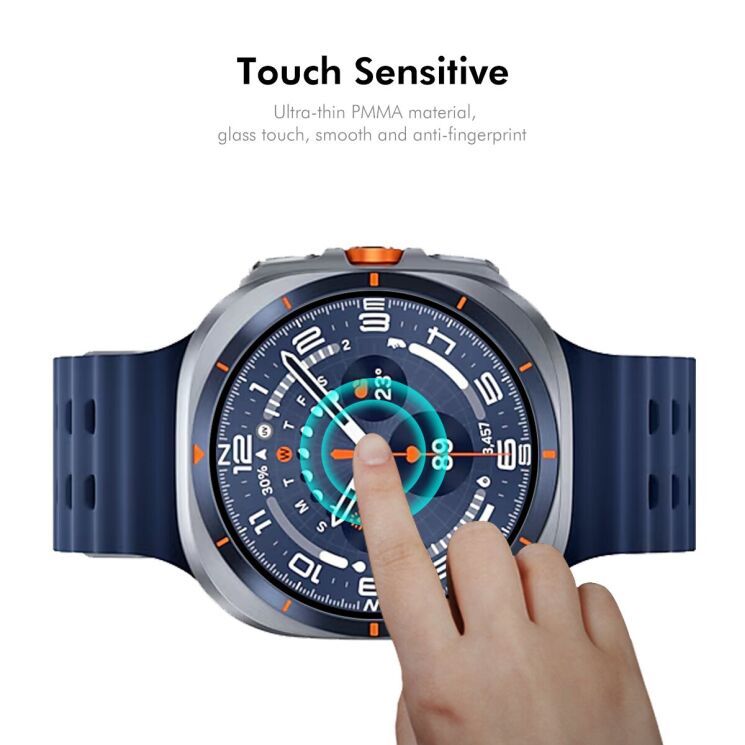Захисна плівка ENKAY 3D Curved Film для Samsung Galaxy Watch Ultra (47mm) / Ultra (2025) - Black: фото 4 з 7