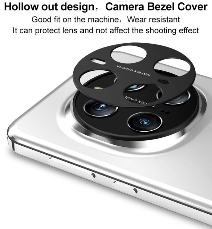 Защитная рамка IMAK Camera Styling для Honor Magic 7 Pro - Black: фото 9 из 12