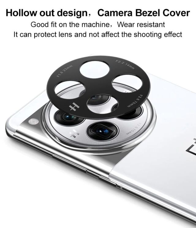 Защитная рамка IMAK Camera Styling для OnePlus 12 - Black: фото 10 из 12