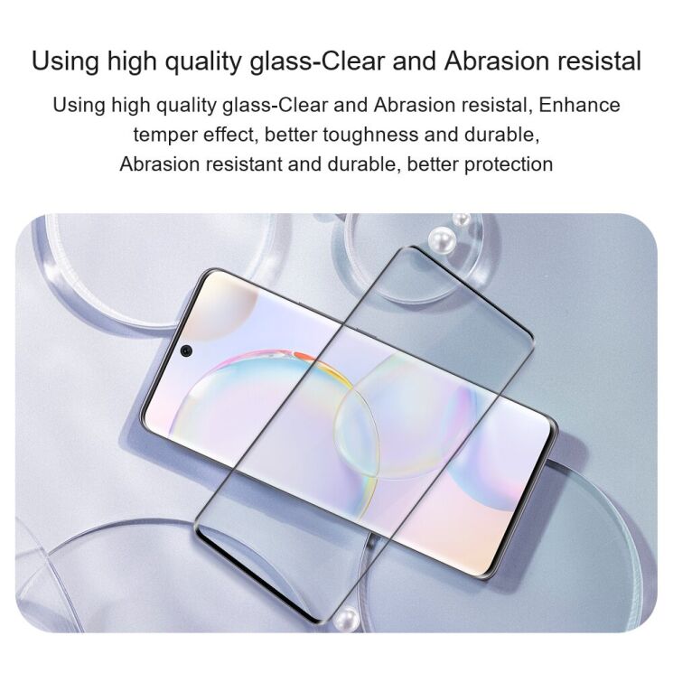 Захисне скло AMORUS 3D Curved Full Glue для Honor 200 - Black: фото 5 з 9