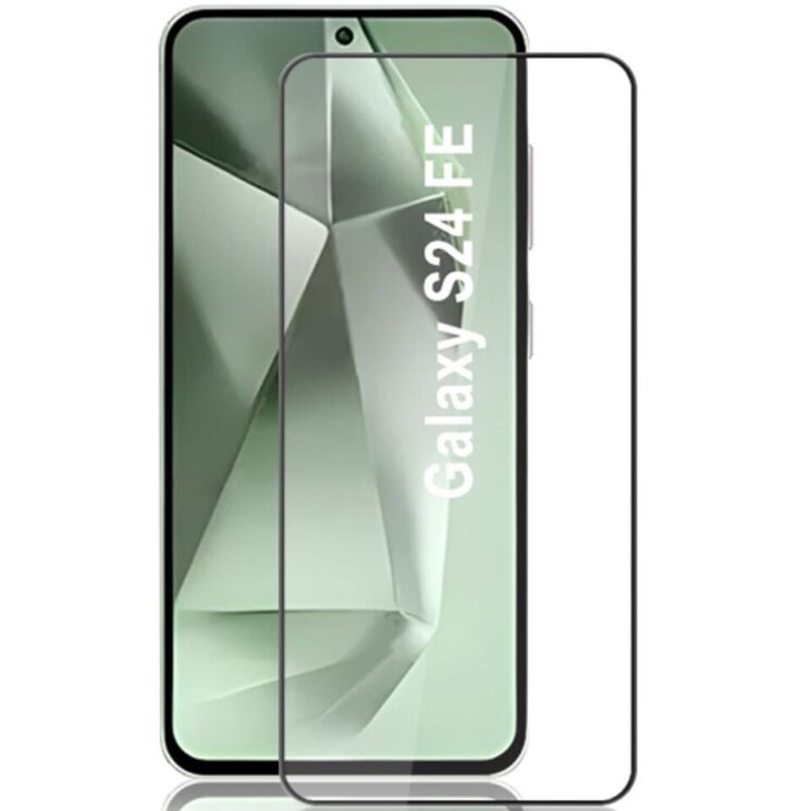 Захисне скло AMORUS Full Glue Tempered Glass для Samsung Galaxy S24 FE (S721) - Black: фото 1 з 9